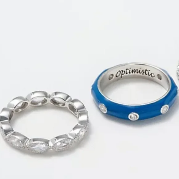 Set of 3 Affirmation Stackable Rings - Picture 7 of 8